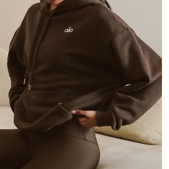 Brand New with Tags! Alo Accolade Hoodie-Espresso-Size XL - Picture 3 of 15